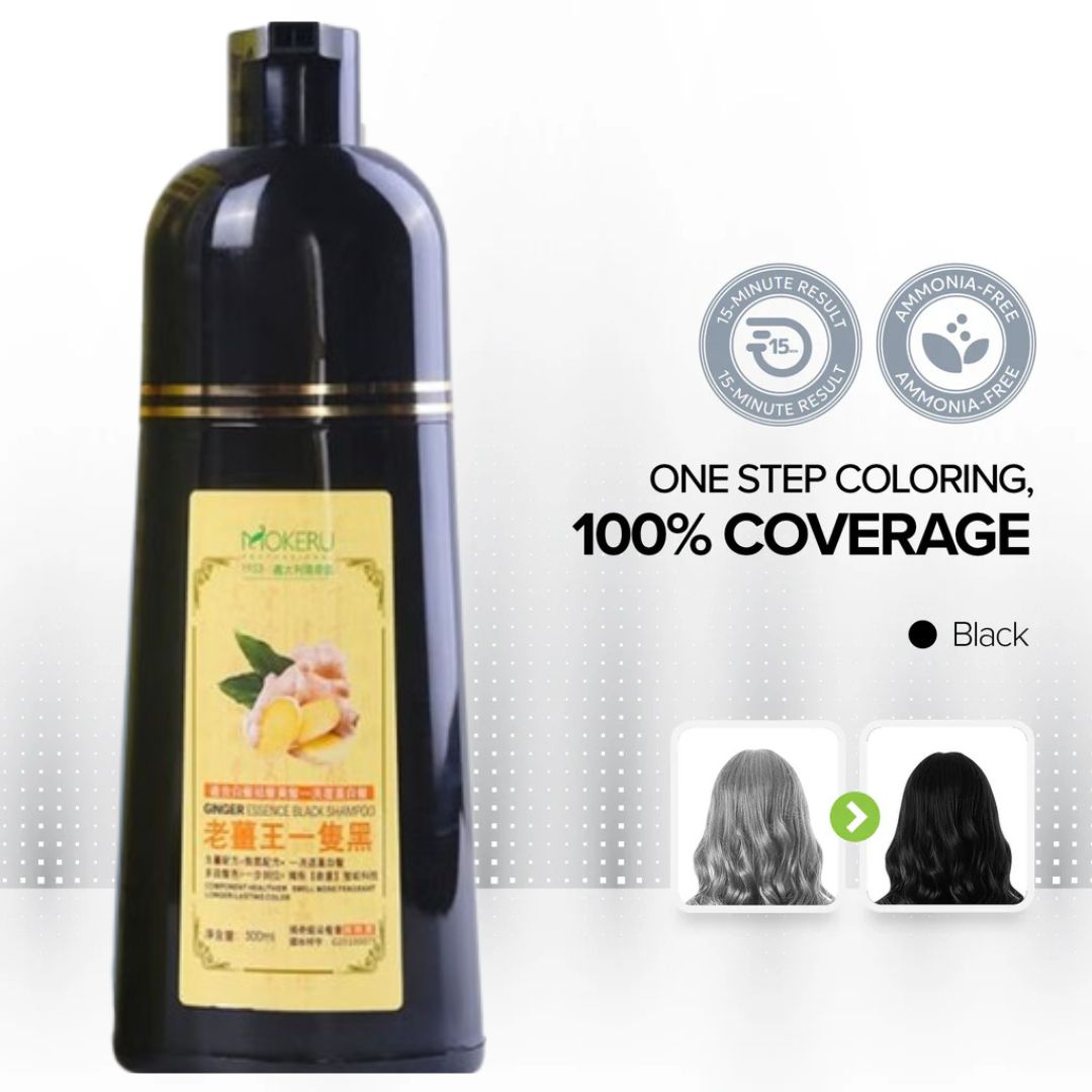 Black Hair Dye Shampoo - Ginger Essence